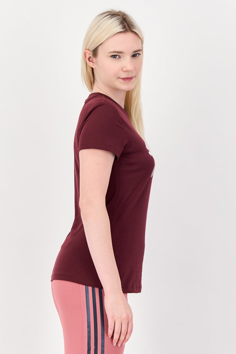 PUMA Women Sportswear Fit Short Sleeve Outdoor Top, Maroon - Image 2